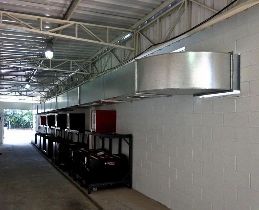 Dutos de exaustão e captação de fumaça projetados e instalados pela Art Coifas