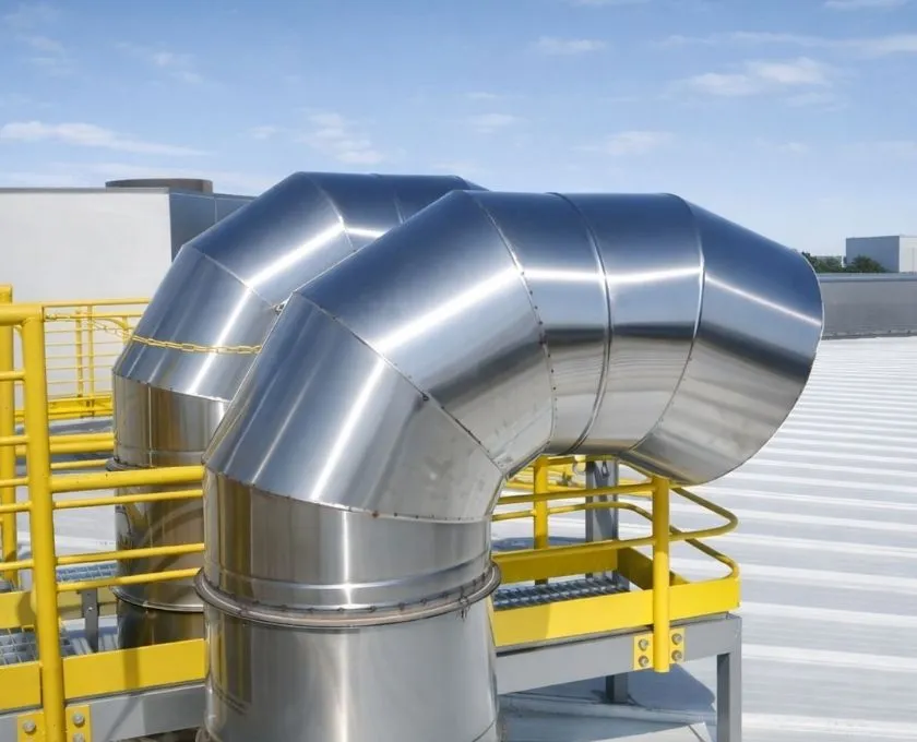 Instalação profissional de sistema de exaustão em barracão industrial pela Art Coifas